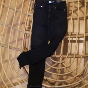 ZARA high-waisted, black denim stretch skinny jean